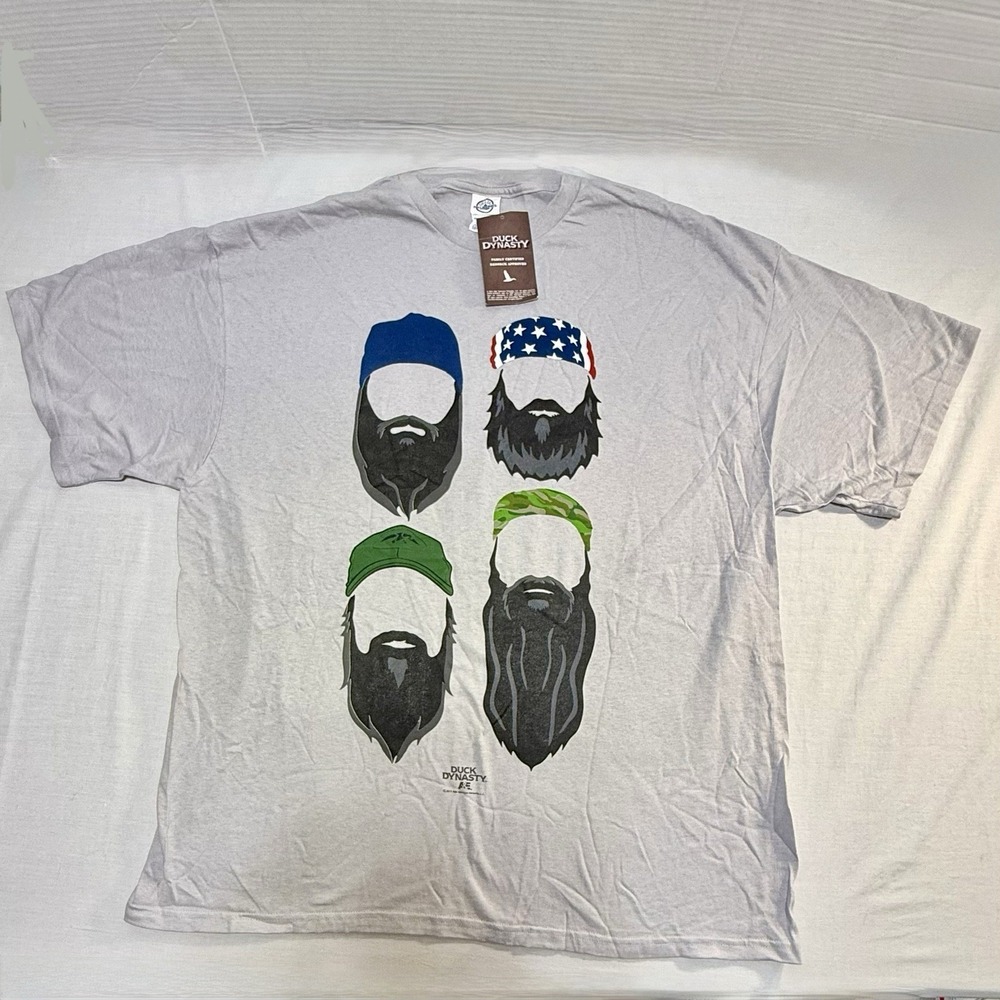 Authentic Duck Dynasty Faces And Beards T-Shirt‎ Men's 2XL